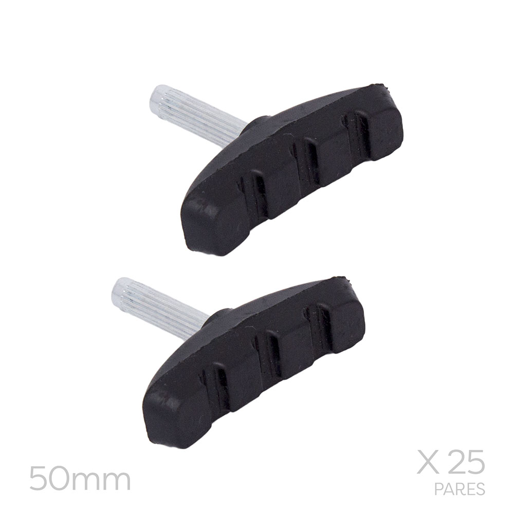 Sapata para freio mtb pino 50mm <b>(pacote com 25 pares)</b>