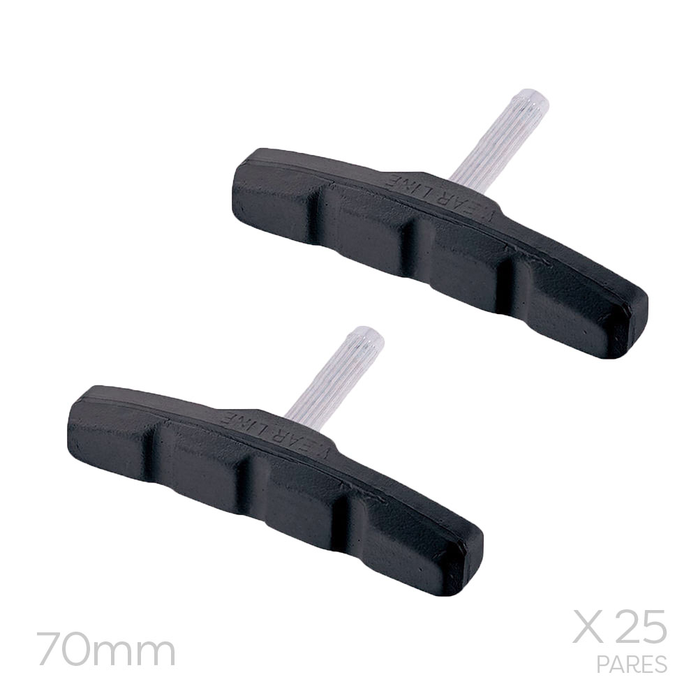 Sapata para freio vbrake 70mm pino <b>(pacote com 25 pares)</b>