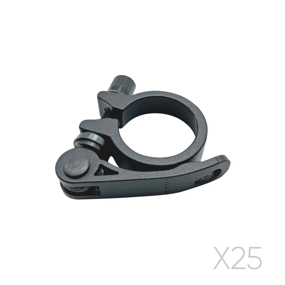 Abraçadeira do quadro c/blocagem alumínio 31.8mm <b>(pacote com 25 unidades)</b>