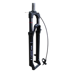 Suspensão 29 alumínio canela 40mm ahead set 28.6mm com regulagem(preload) e trava rlo travel 100mm