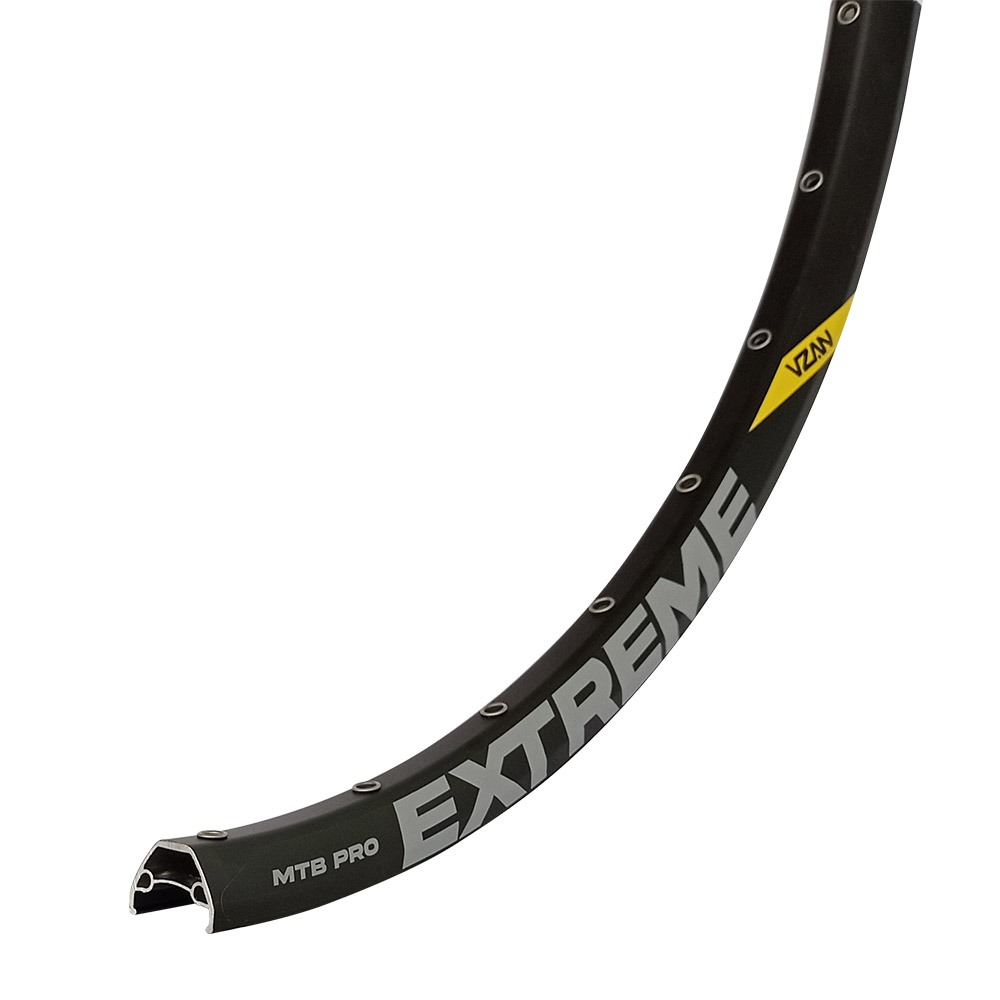 Aro 29 extreme pro 32 furos preto com adesivo cinza