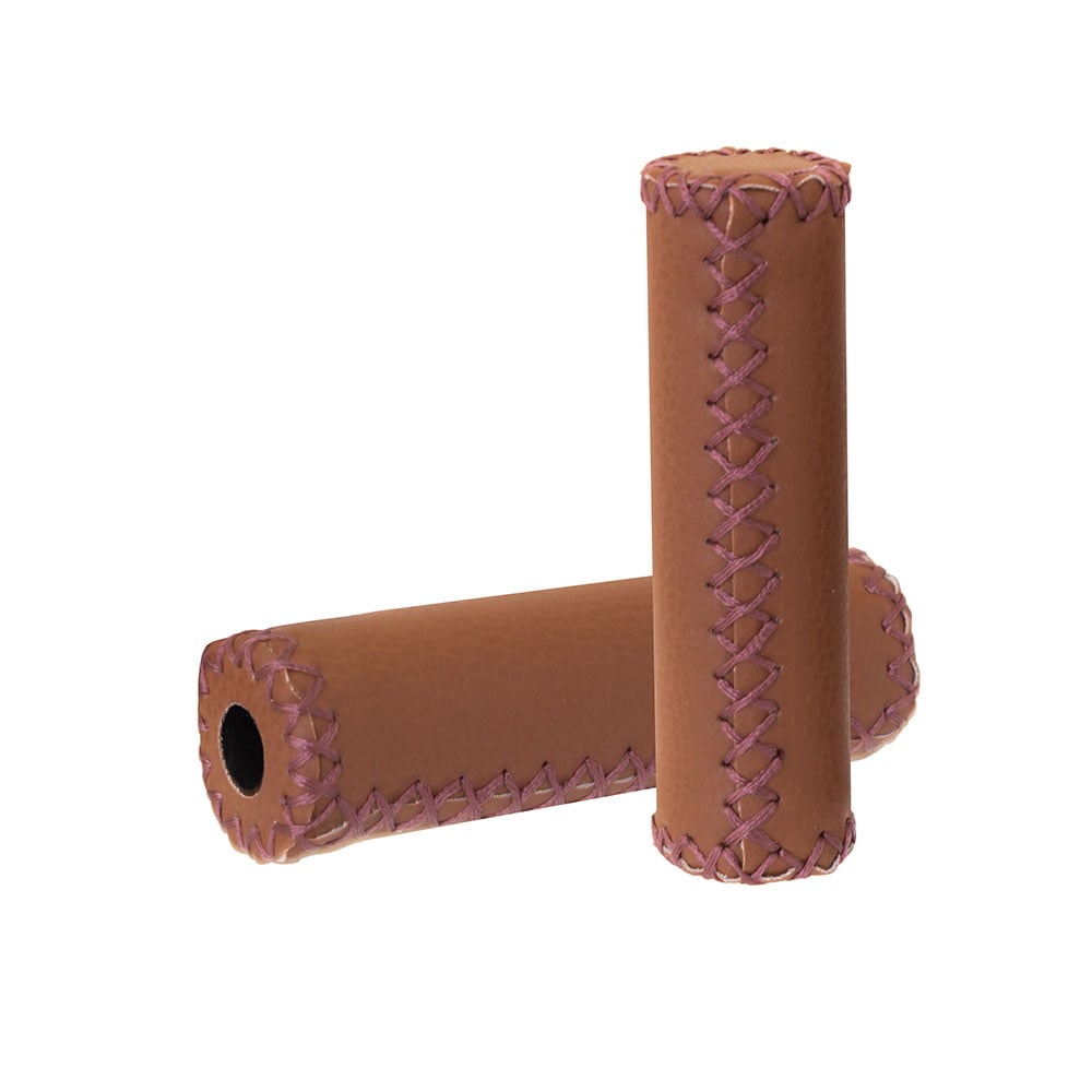 Manopla 120mm couro sintético marrom 