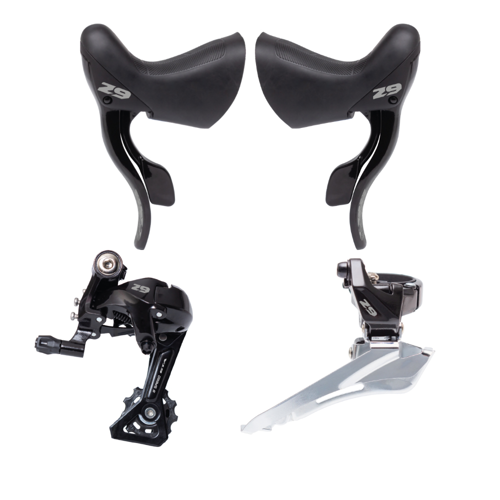 Kit de câmbio speed 2x9 velocidades  câmbio dianteiro, câmbio traseiro e alavanca de câmbio z9
