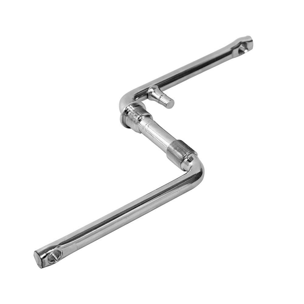 Pedivela monobloco 165mm com pino 15mm cromado