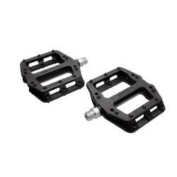 Pedal 9/16 plataforma nylon preto com eixo em cromoly com rolamentos selados e pinos removíveis
