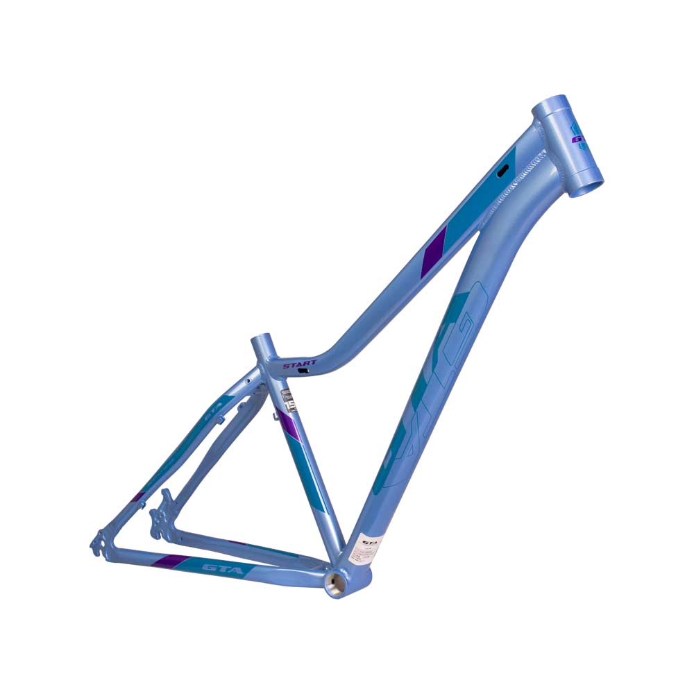Quadro 29 alumínio gta start tam 15.5 feminino azul/roxo com cabeamento interno  sem kit