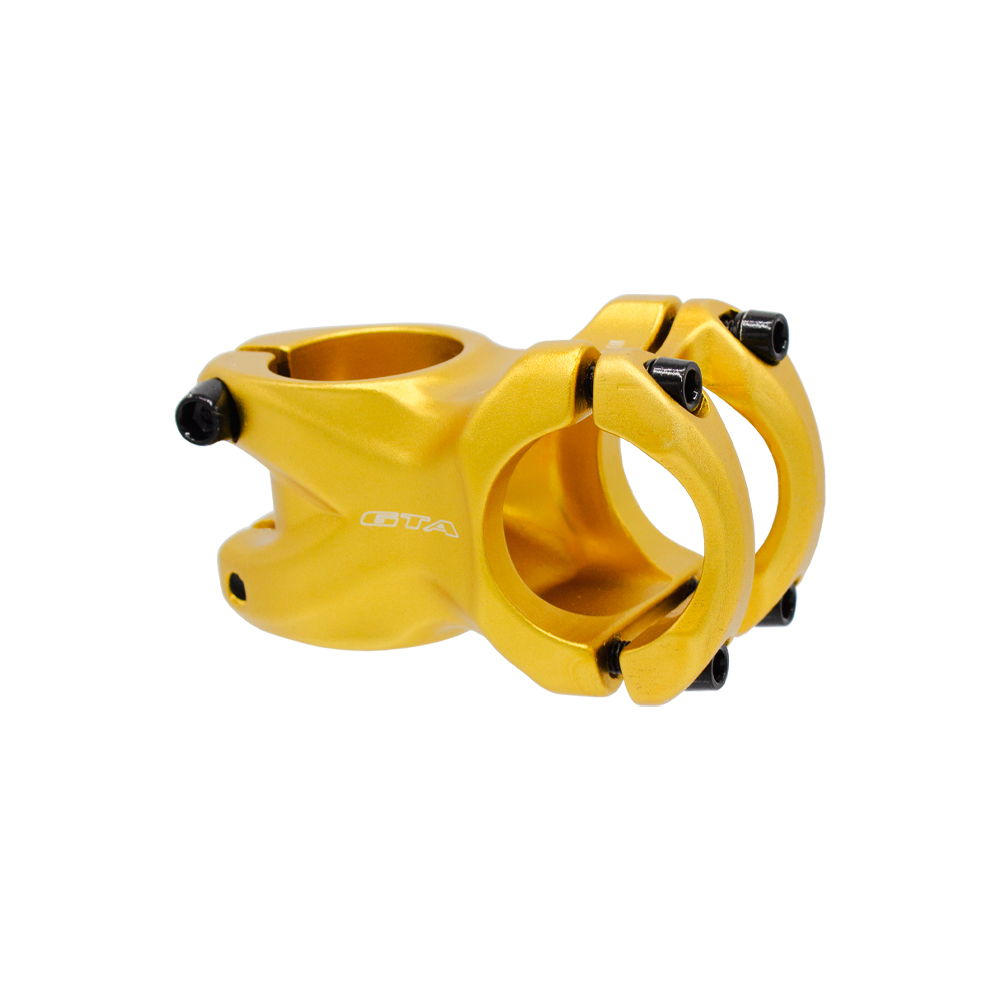 Suporte de guidão em alumínio 3d forjado aheadset 45mm 0° 31.8mm dourado