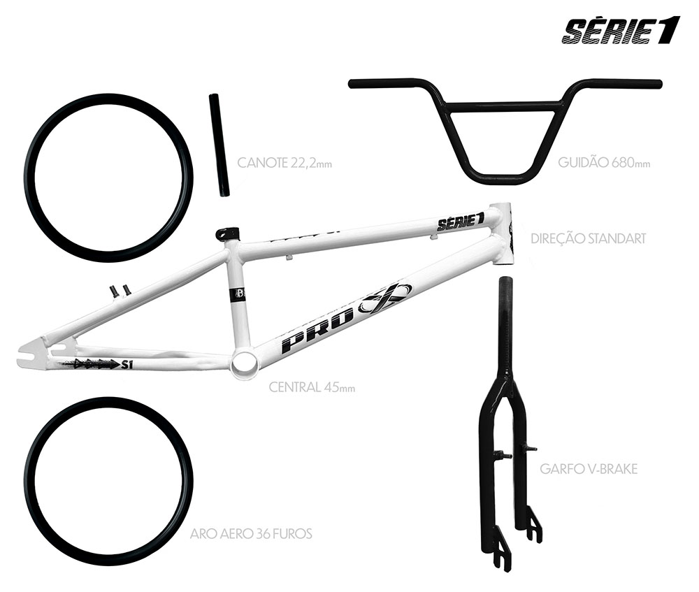 QUADRO-BMX-BRANCO-E-PRETO-SERIE----COM-KIT