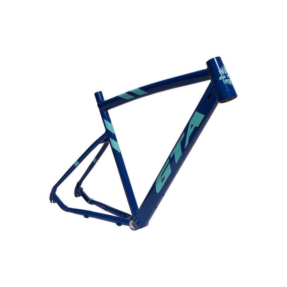 Quadro gravel across com garfo tapered tam 52 cor azul