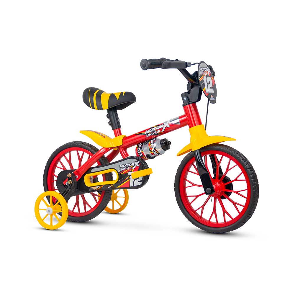 Bicicleta infantil aro 12 nathor motorx com selim em pu