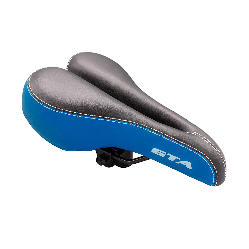 Selim mtb vazado costurado cor preto/azul