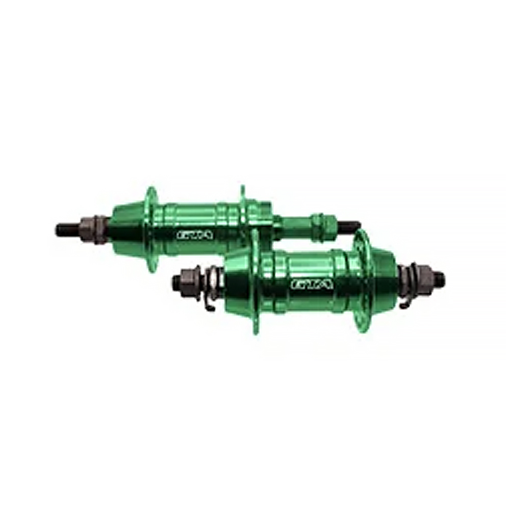 Cubo aluminio par colorido verde com rolamento e espaçador 36 furos para freio vbrake 