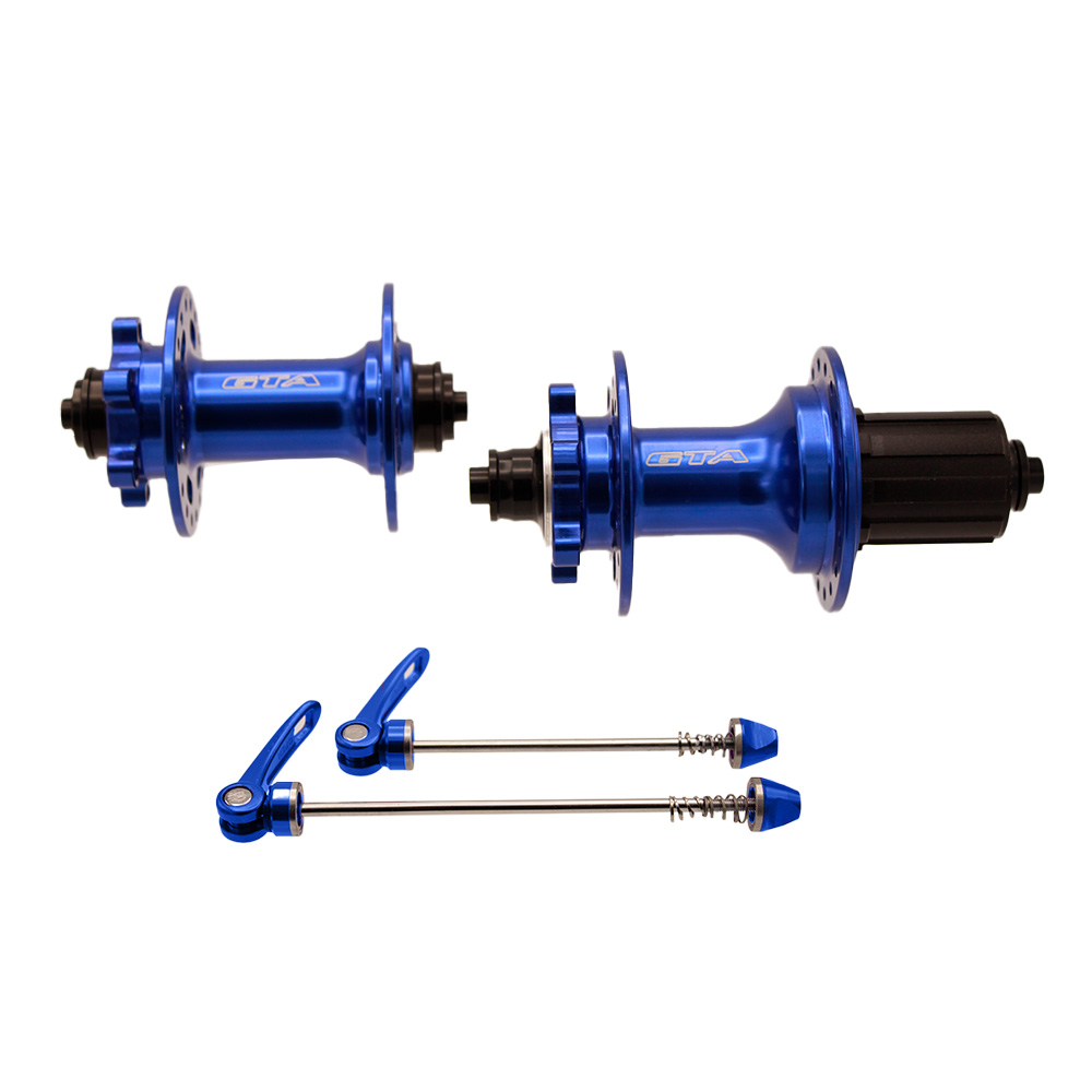 Cubo barulhento aluminio par com rolamento azul para cassetes de 8 a 12 velocidades com blocagem  freehub 6 paws