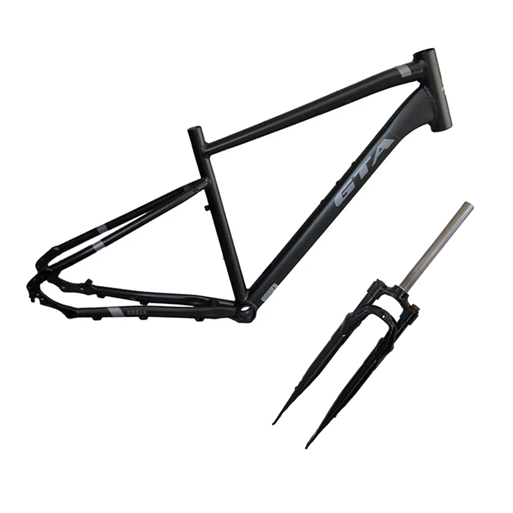 Quadro gta urban em alumínio cor cinza com suspensão aço/alumínio 700 (combo)