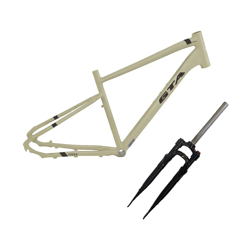 Quadro gta urban em alumínio cor creme com suspensão aço/alumínio 700 (combo)