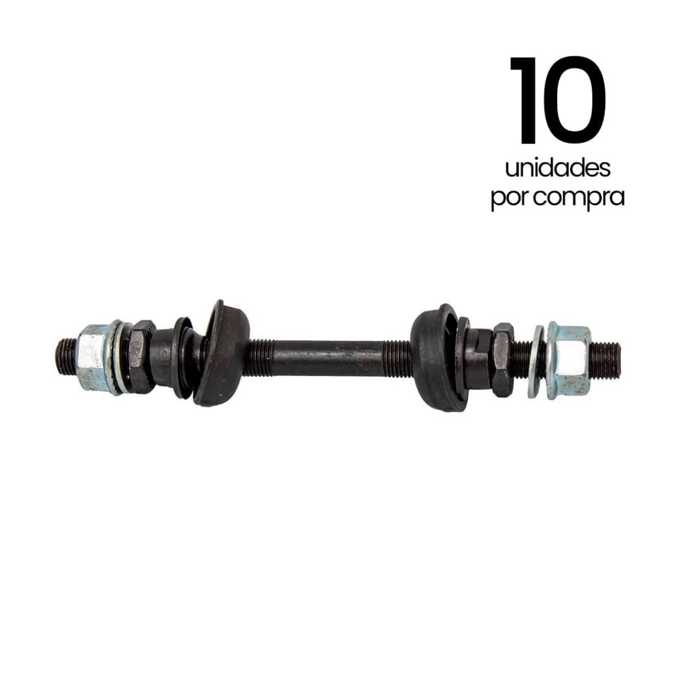 Eixos dianteiro 3/8x140 preto c/ guarda po+ caixas+ colares <b>(pacote com 10unidades)</b>