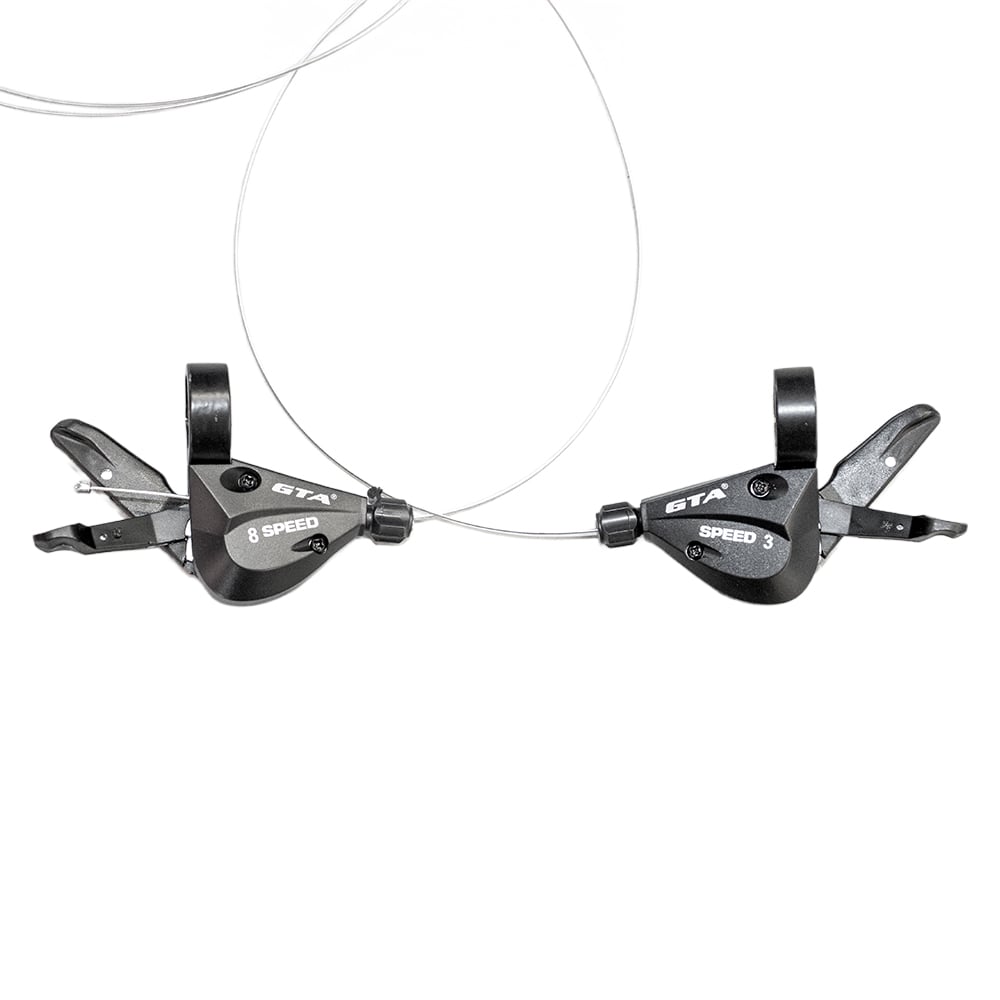 Alavanca de câmbio rapid fire 24v com cabos cor preto