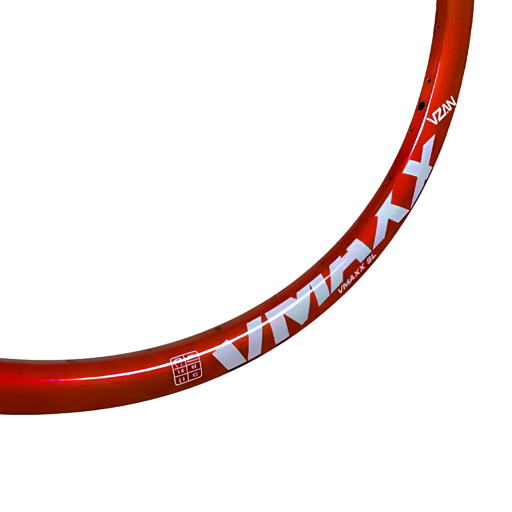 Aro 26 vmaxx 36 furos vermelho com adesivo branco