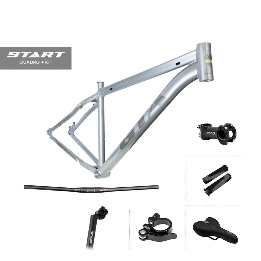 Quadro 29 alumínio gta start tamanho 21 cinza com cabeamento interno  acompanha kit