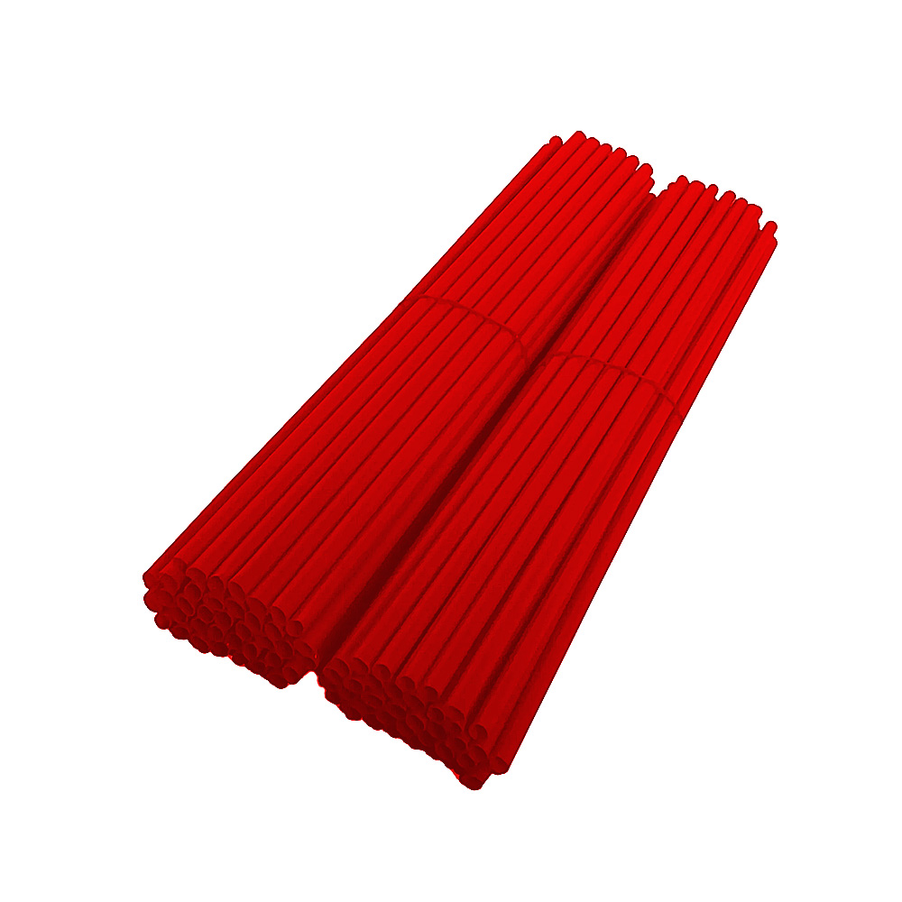 Jogo de 72 capas de raios 250mm cor vermelho