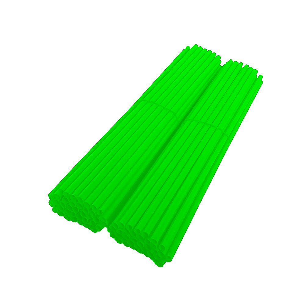 Jogo de 72 capas de raios 250mm cor verde neon