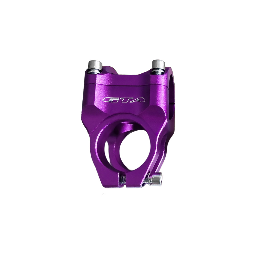Suporte de guidão em alumínio cnc aheadset 35mm 0° 31.8mm roxo