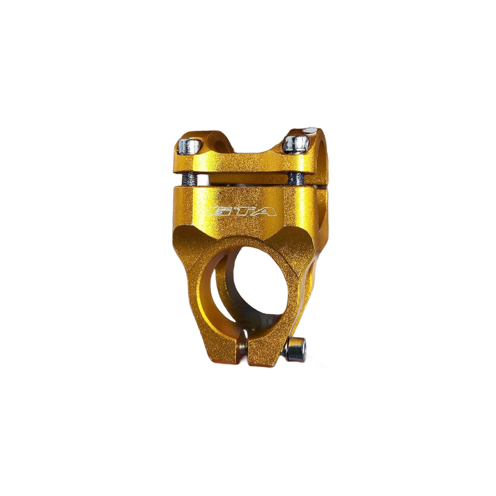 Suporte de guidão em alumínio cnc aheadset 35mm 0° 31.8mm dourado