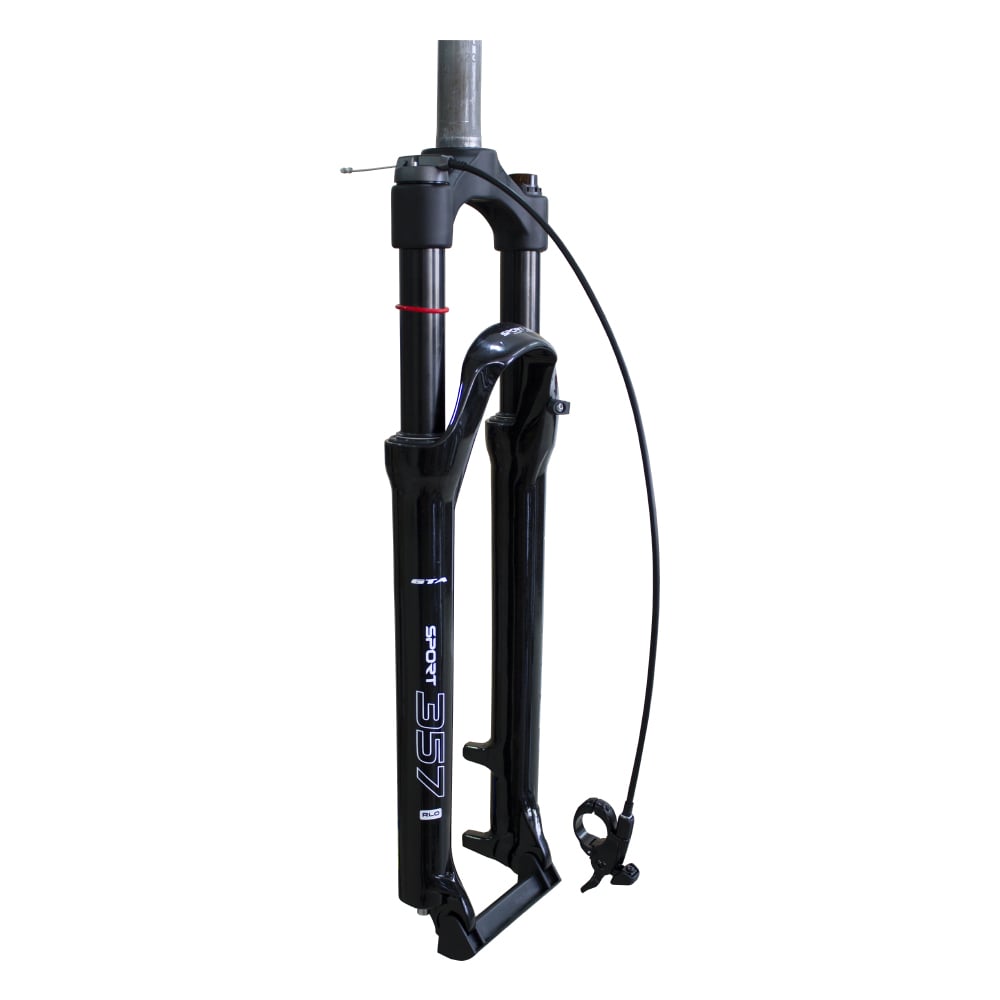 Suspensão 29 alumínio canela 40mm ahead set 28.6mm com regulagem(preload) e trava rlo travel 100mm