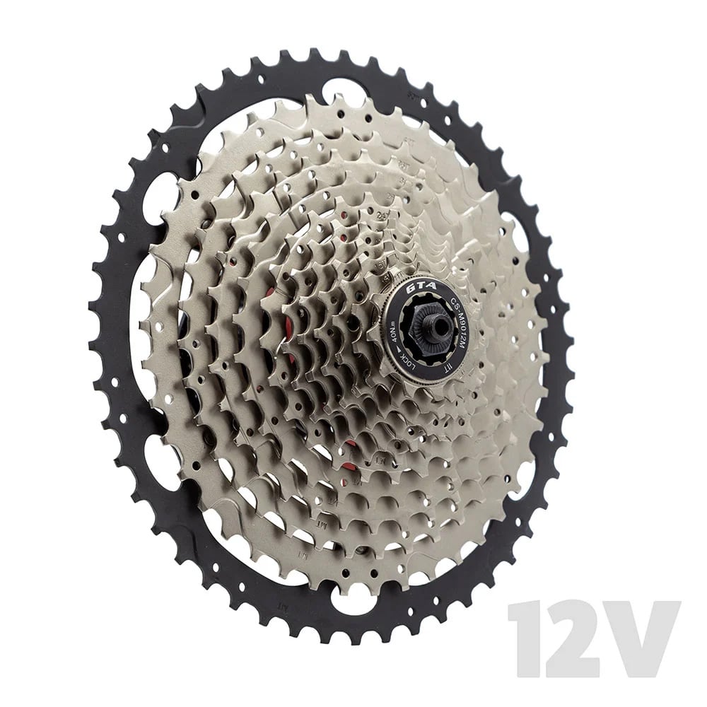 Cassete 12 velocidades start 11/50 dentes index niquelado últimas coroas pretas para cubos com freehub 36.5mm