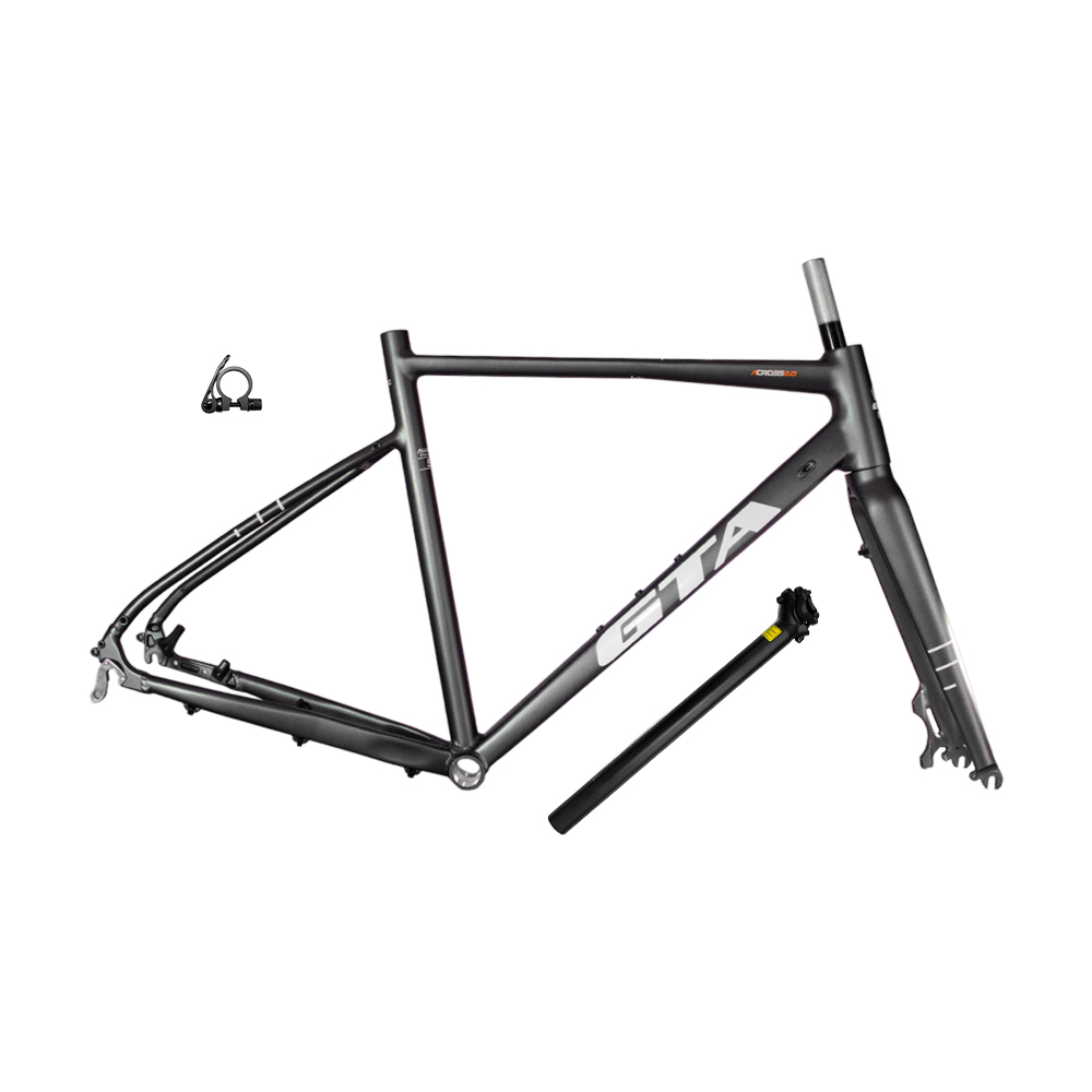 Quadro gravel across 2.0 tamanho 56 grafite + kit