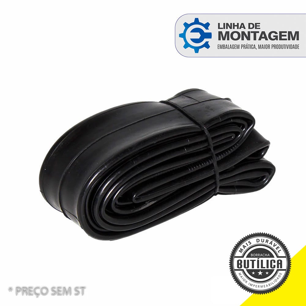 [para linha de montagem] câmara aro 26x1.75/1.90 <b>(balão)</b> borracha butílica válvula americana 35mm