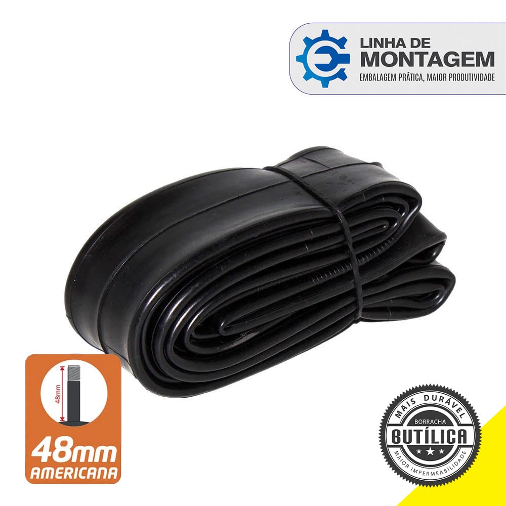 [para linha de montagem] câmara aro 29x1.95/2.125  borracha butílica válvula americana 48mm