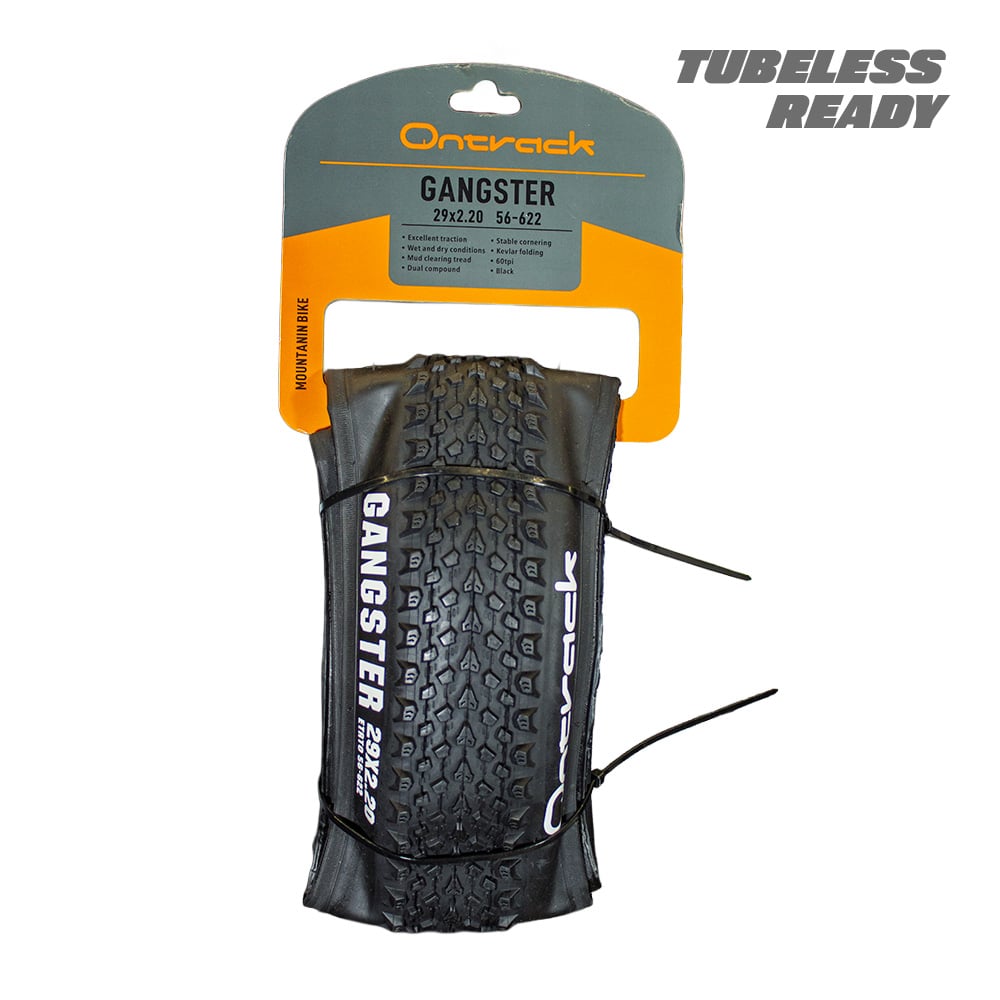 Pneu 29 x 2.20 kevlar tubeless 60tpi modelo gangster preto