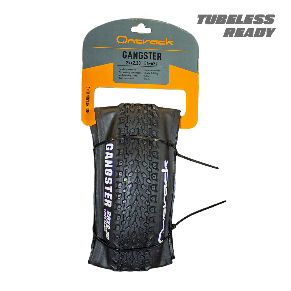 Pneu 29 x 2.20 kevlar tubeless 60tpi modelo gangster preto