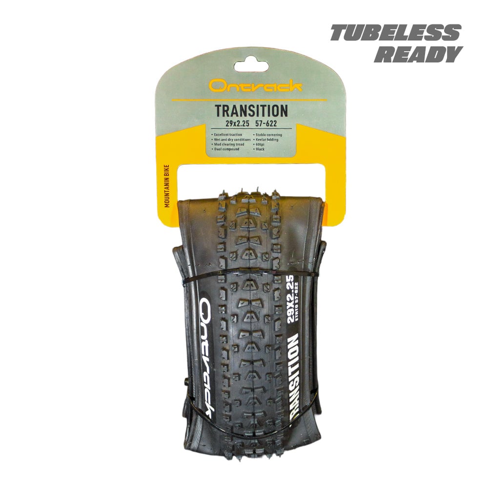 Pneu 29 x 2.25 kevlar tubeless 60tpi modelo transition preto
