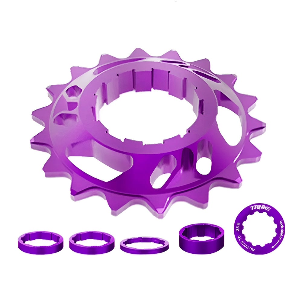 Kit conversor single speed roxo 18 dentes padrão hg