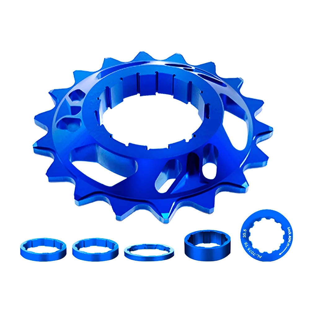 Kit conversor single speed azul 18 dentes padrão hg