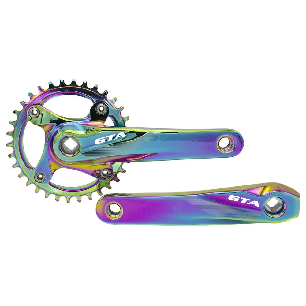 Pedivela single ponta quadrada camaleão com braco 170mm em alumínio e coroa 34 dentes