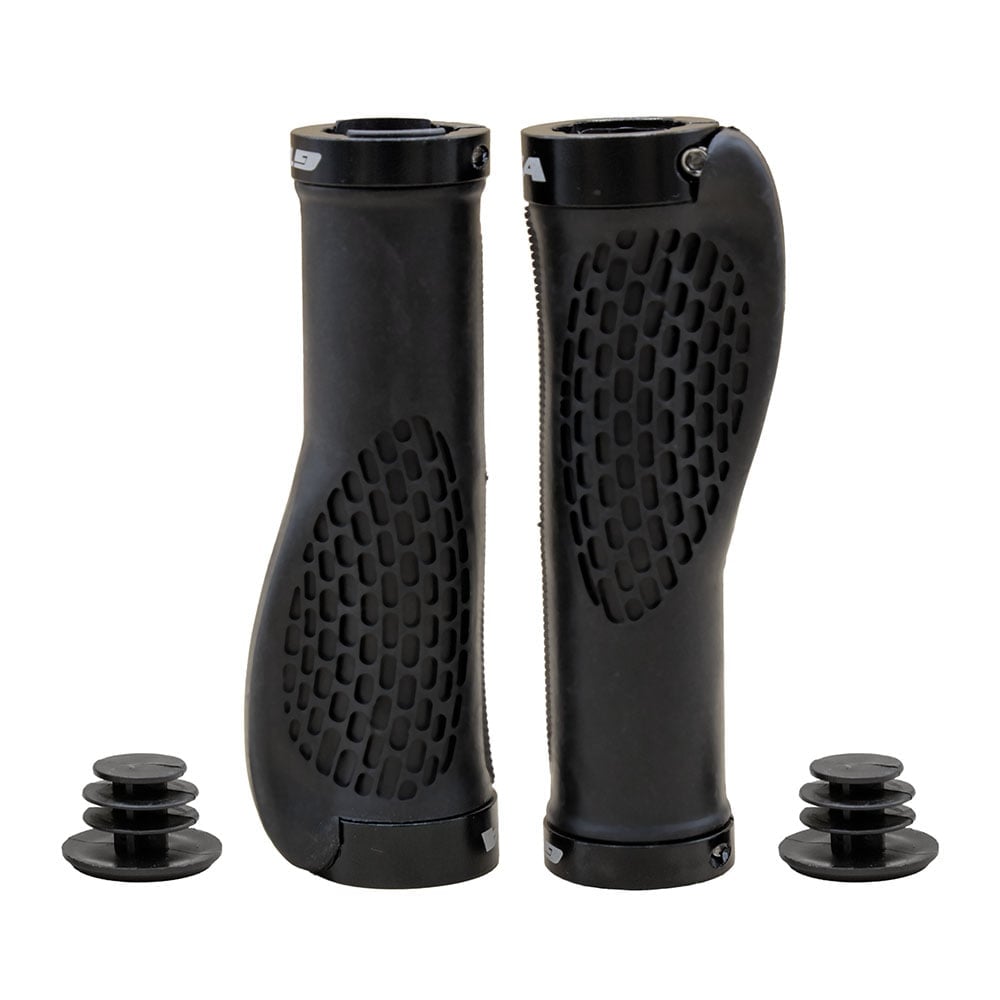 Manopla 130mm comfort borracha tpr preta com trava preta sem encarte