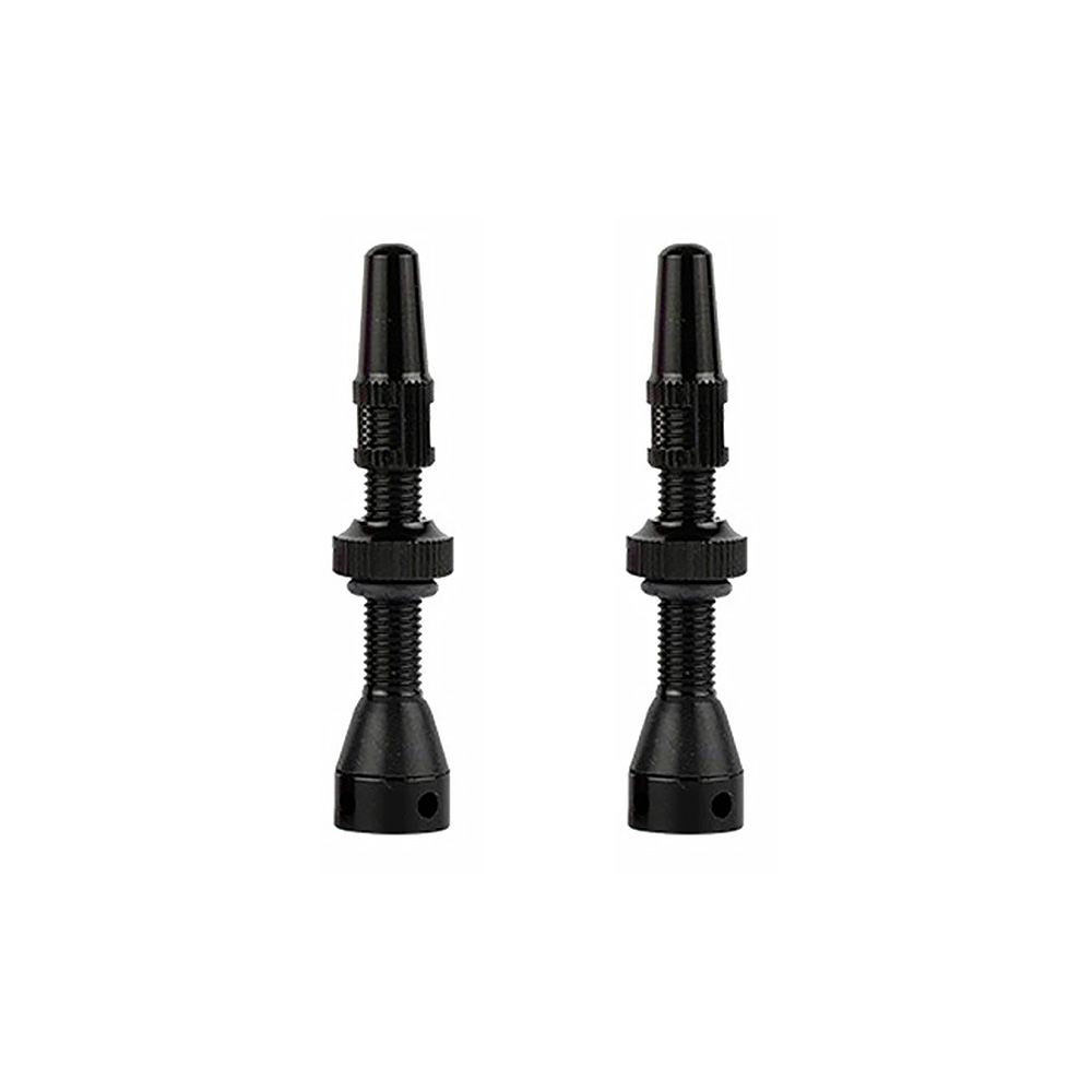 Par de válvula tubeless 48mm em alumínio cor preta