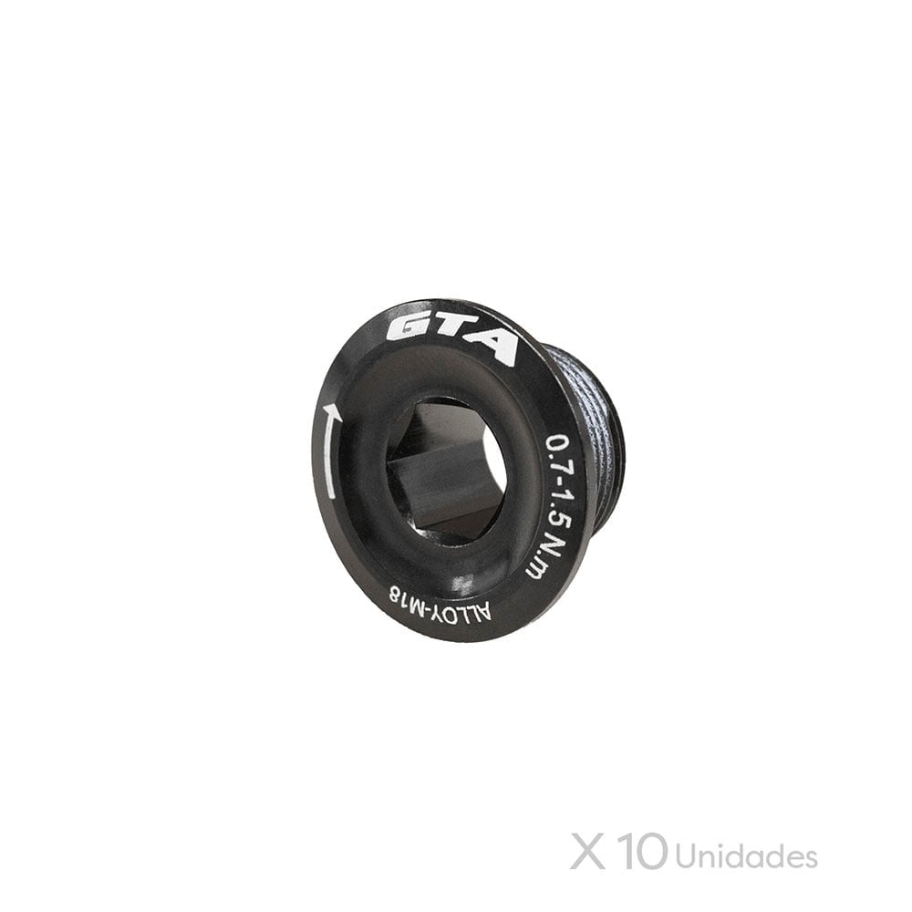 Tampa pedivela integrado m18 alumínio (pacote com 10 unidades)