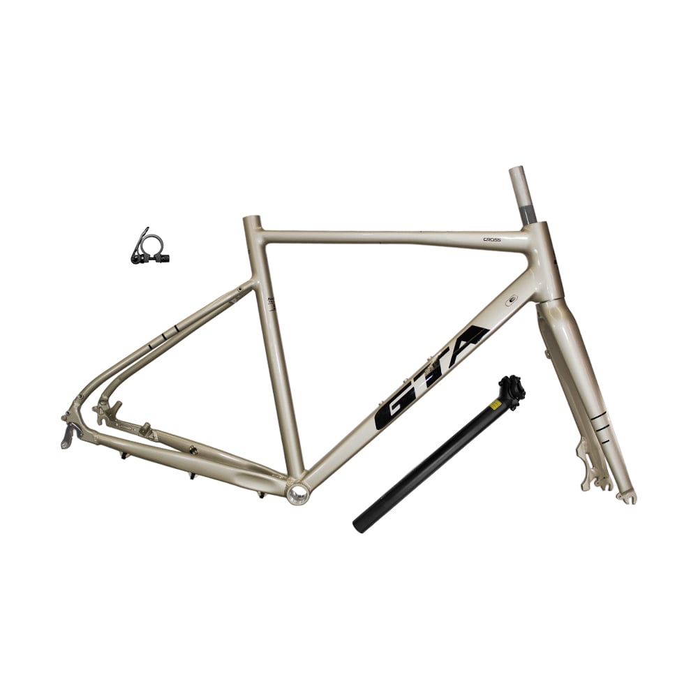 Quadro gravel across 2.0 tamanho 52 champagne + kit