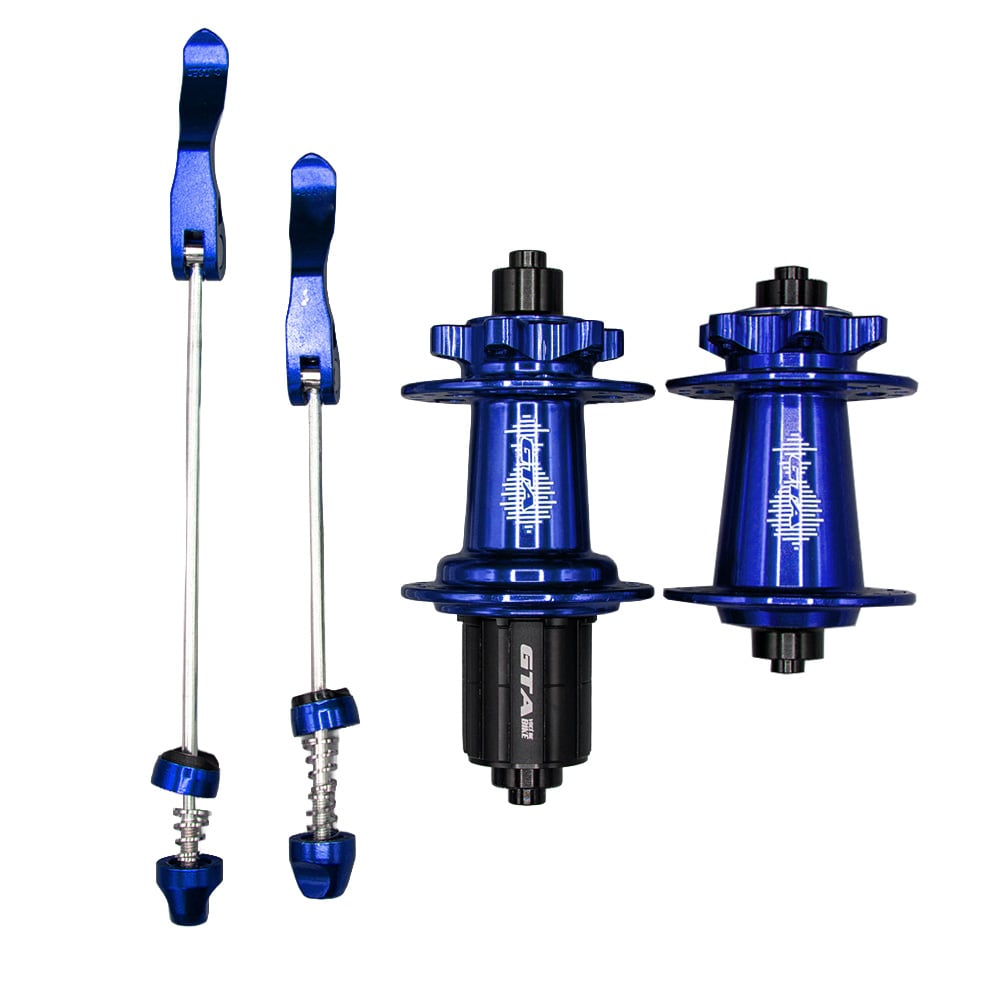 Cubo barulhento aluminio par com rolamento azul para cassetes de 8 a 12 velocidades com blocagem  freehub 6 paws (barulhento)