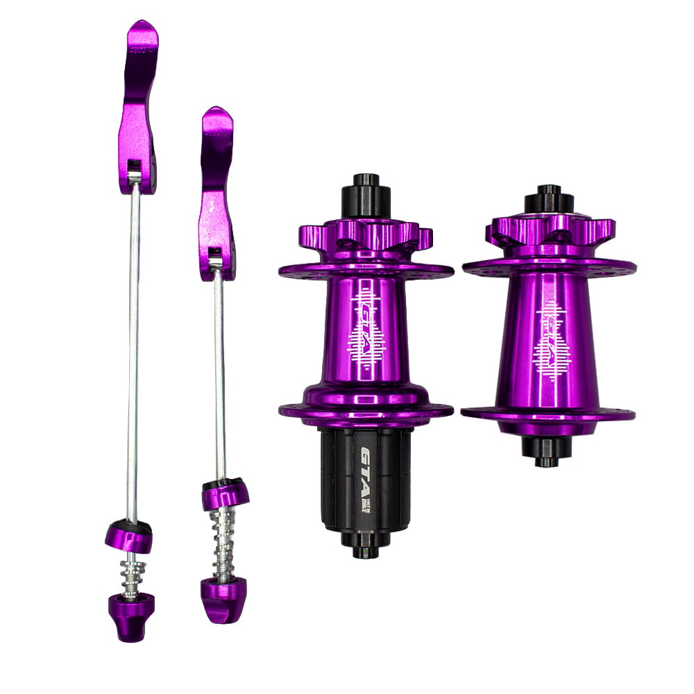 Cubo barulhento aluminio par com rolamento roxo para cassetes de 8 a 12 velocidades com blocagem  freehub 6 paws (barulhento)