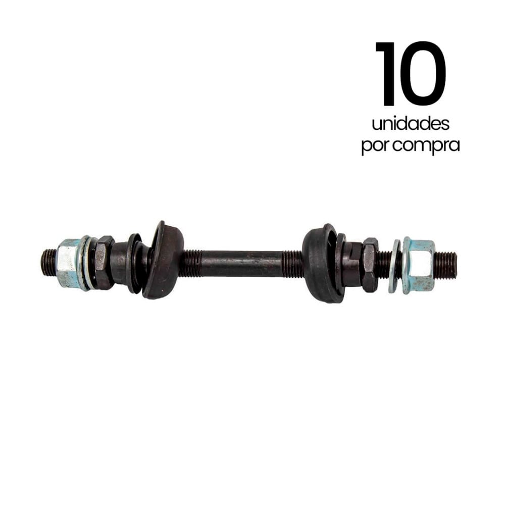 Eixo dianteiro 3/8x140mm preto com guarda po + caixa + colar
