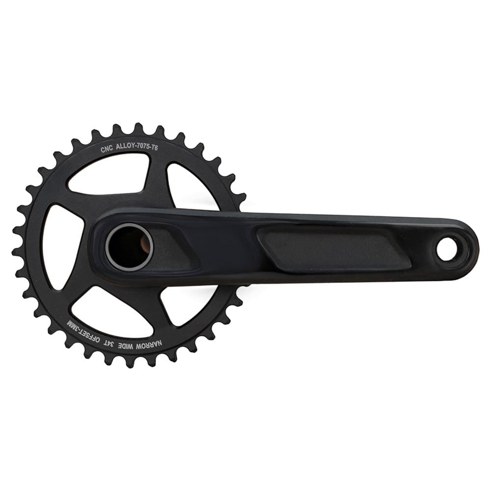 Pedivela single direct mount 175mm com coroa 34d 3mm offset com movimento central hollowtech sem logo