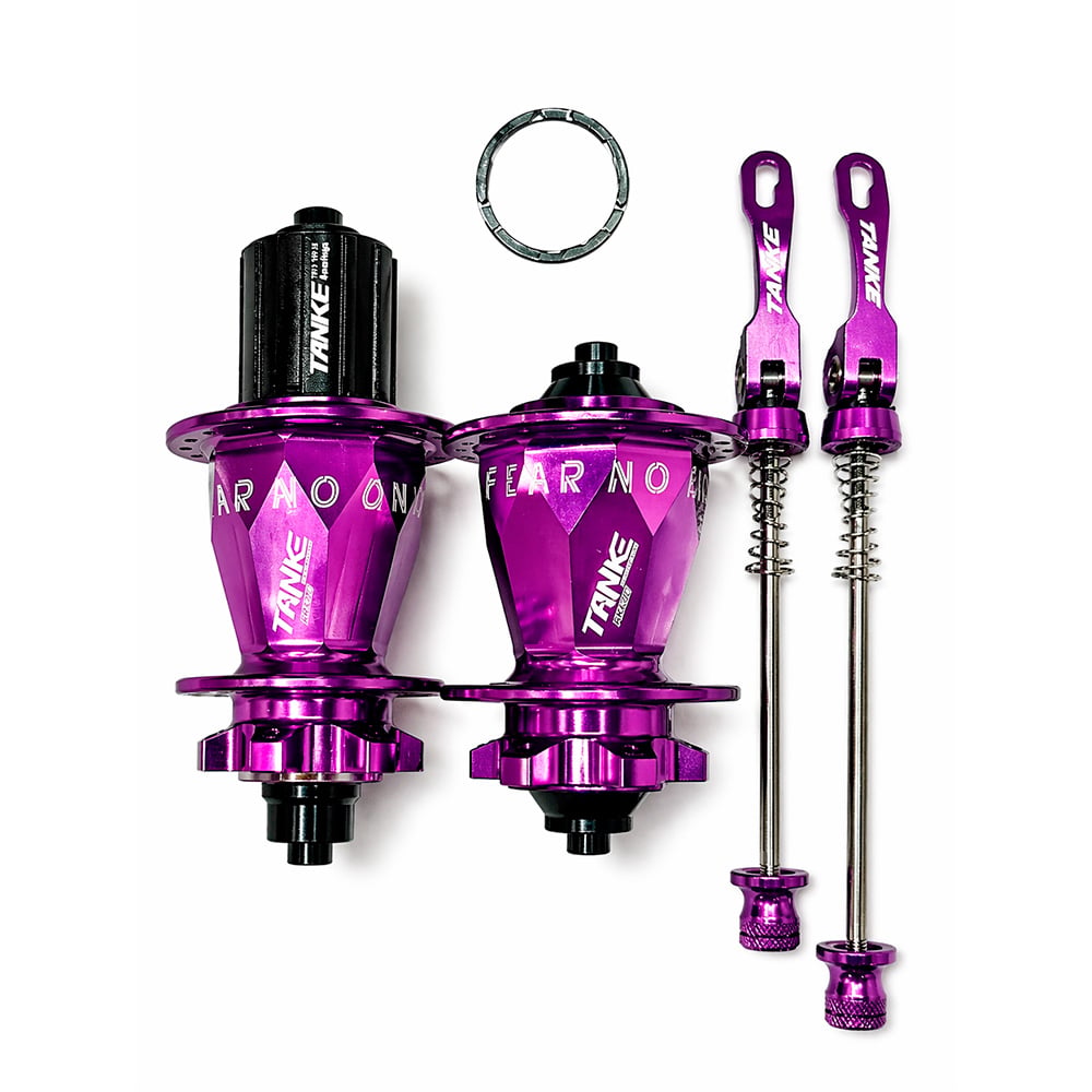 Cubo barulhento diamante em aluminio rolamentado roxo para cassetes de 8 a 12 velocidades com blocagem