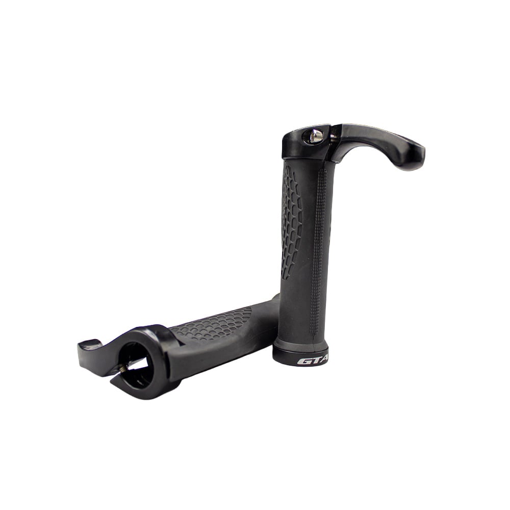Manopla 130mm comfort borracha tpr preta com bar end e trava