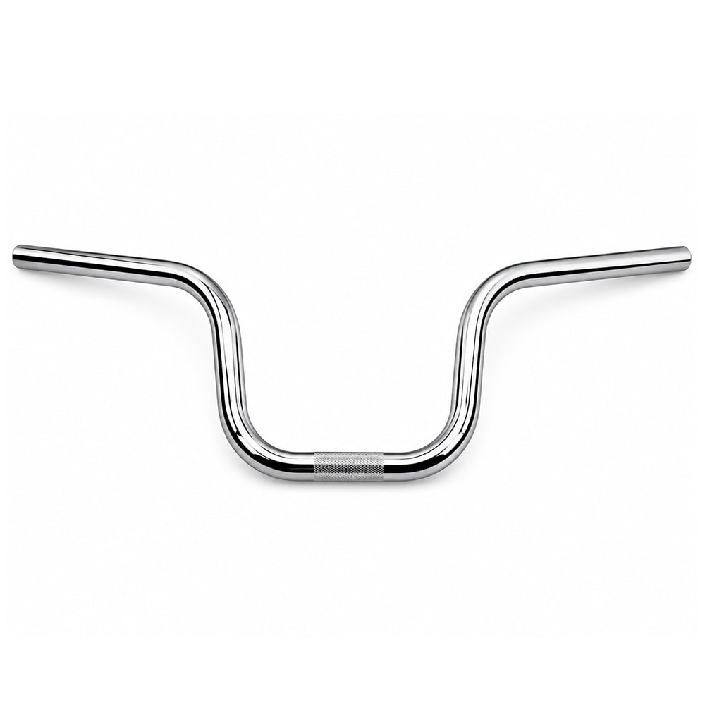 Guidão aço tipo titan polido 640x150 para suporte guidão 22,20mm