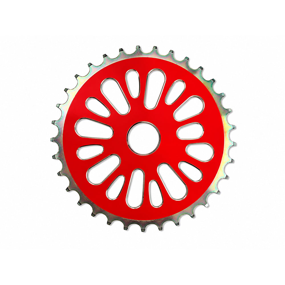 Roda dentada (coroa/engrenagem) design 1 36 d vermelha 2,00mm